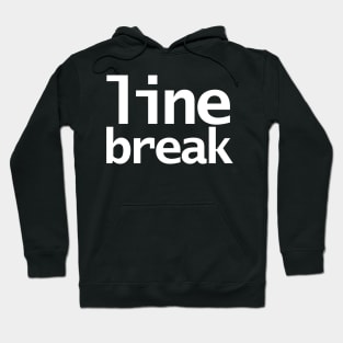 Line Break Typography White Hoodie